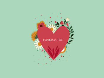 Eine Grafik zeigt ein großes, rotes Herz vor grünem Hintergrund.