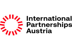 Das offizielle Logo der International Partnerships Austria in Farbe.