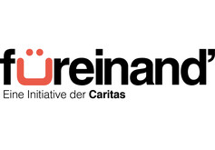 Offizielles Logo der Caritas Initiative füreinand' in Farbe.