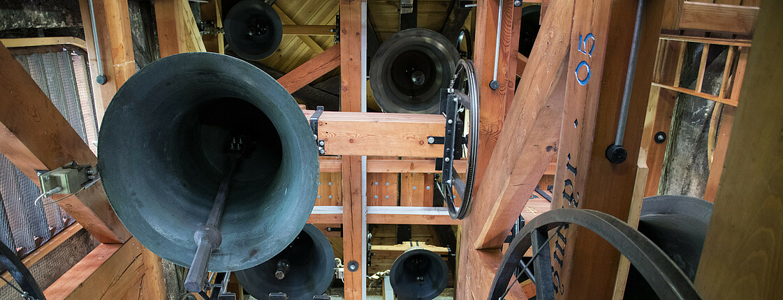 Glocken im Kirchturm des Stift Wilten